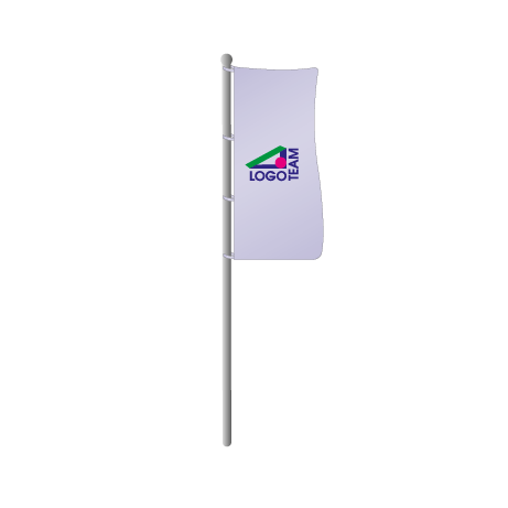 Hissflaggen ohne Ausleger | B 120 cm x H 500 cm | einseitig bedruckt