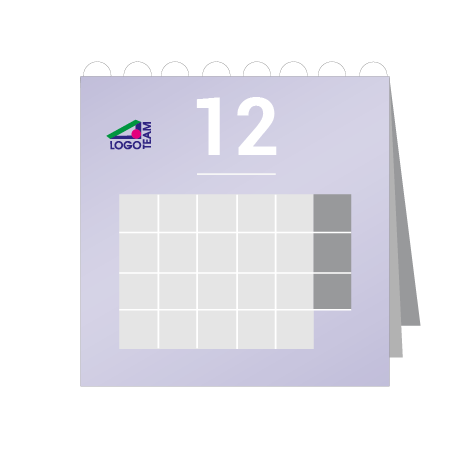 12 Blatt Wandkalender mit Deckblatt